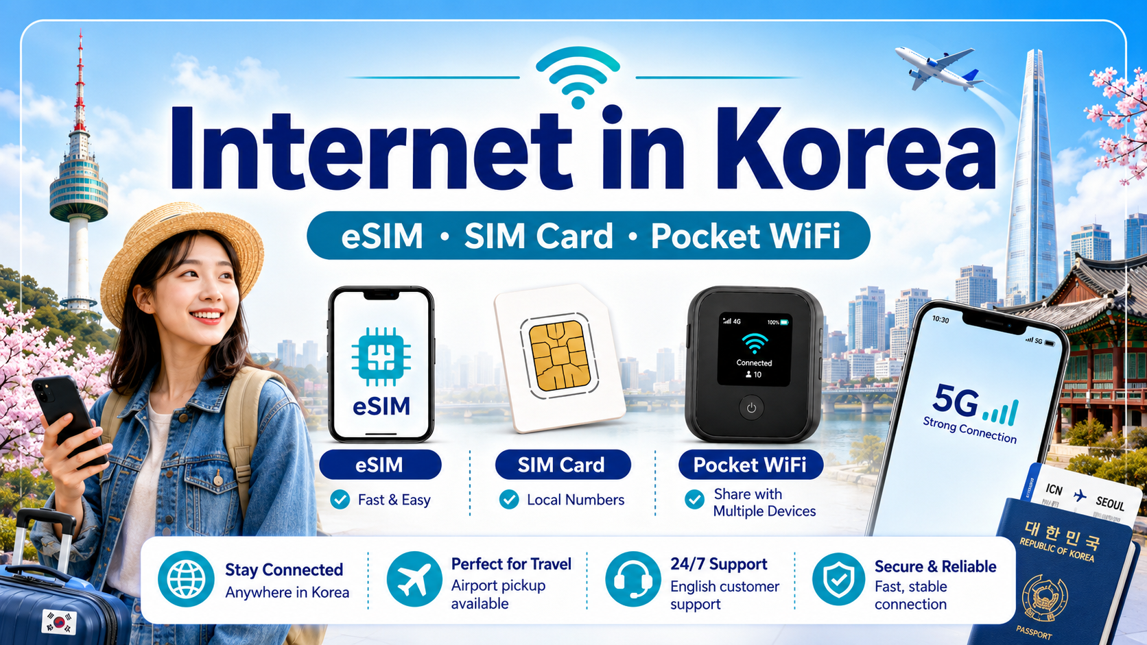 How to Get Internet in Korea: eSIM, SIM Card or Pocket WiFi?